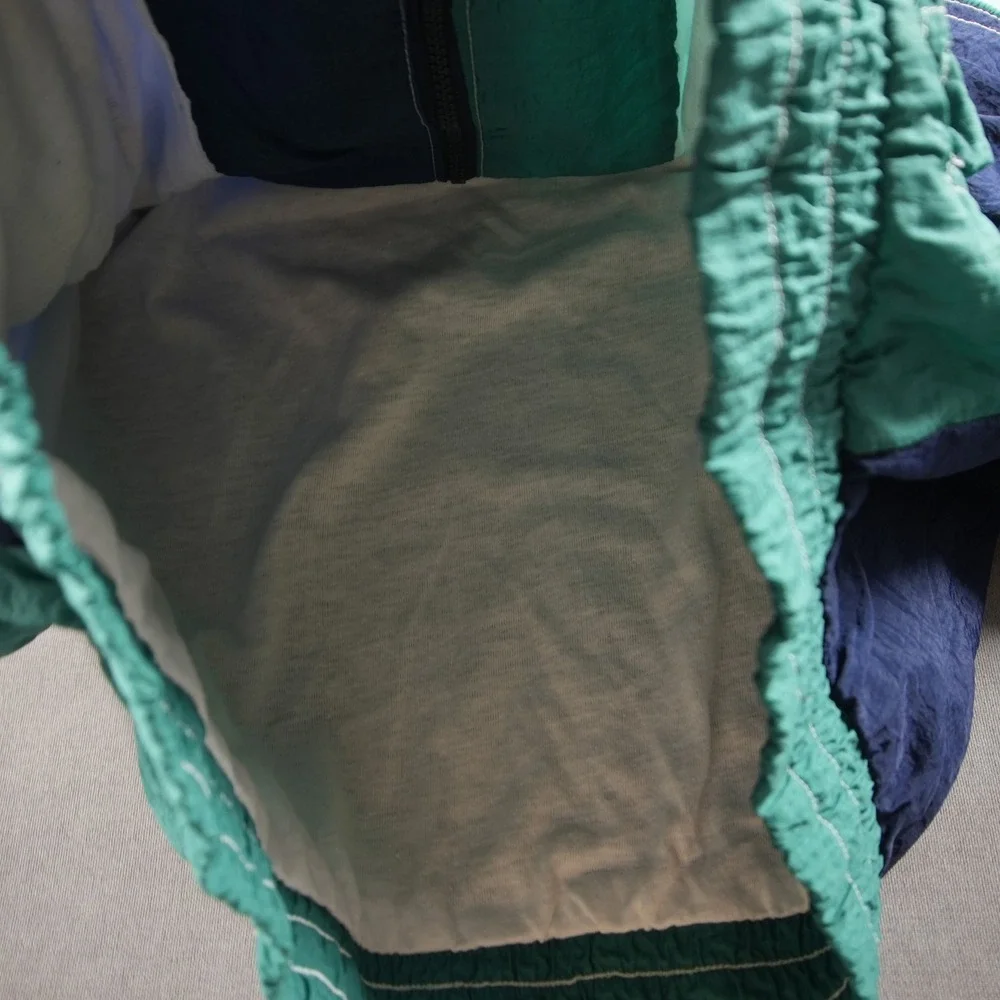90s Rawlings Colorblock Vintage Crinkle Taffeta Men M Windbreaker Jacket Seattle